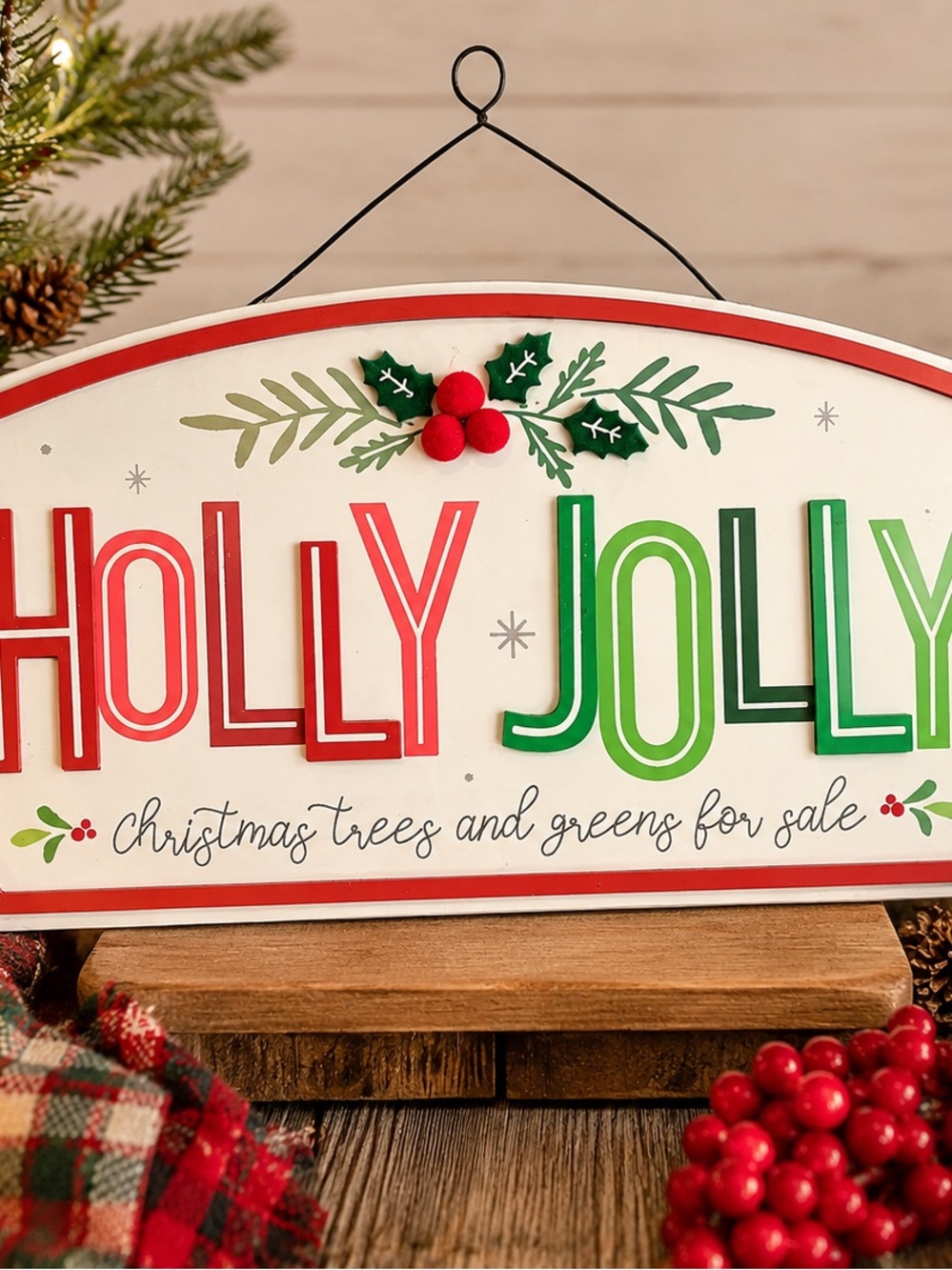 NEW Holly Jolly Christmas sign For decorating